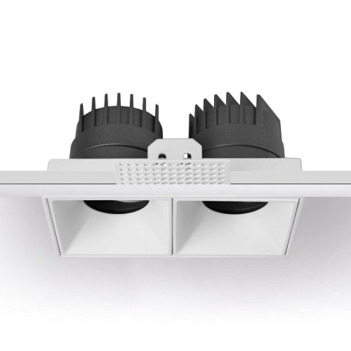 ART-SQF-180x2 LED светильник встраиваемый безрамочный полуповоротный Downlight   -  Встраиваемые светильники 